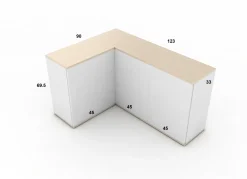 Madia ad angolo moderna 90x123 cm