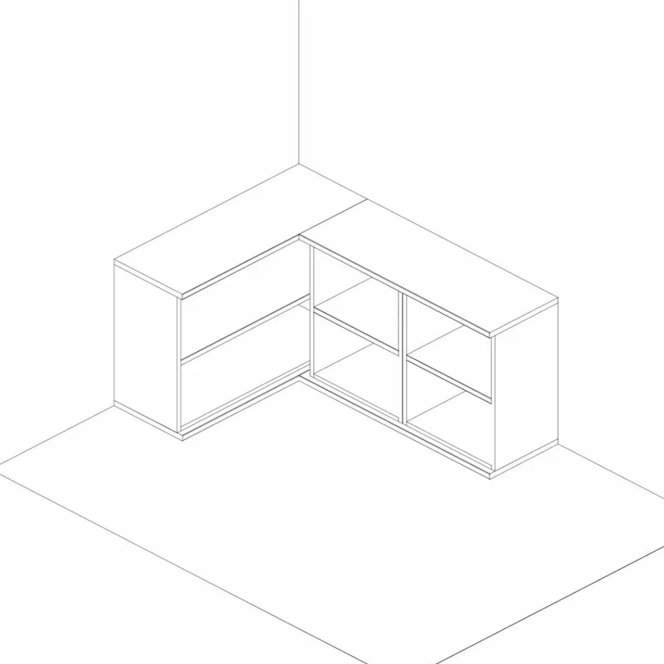 Madia ad angolo moderna 90x123 cm