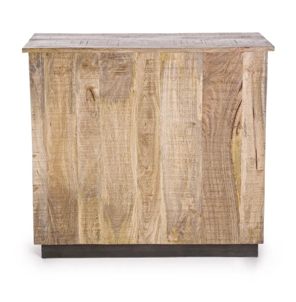 Madia 1 anta e 4 cassetti Tudor in legno di mango