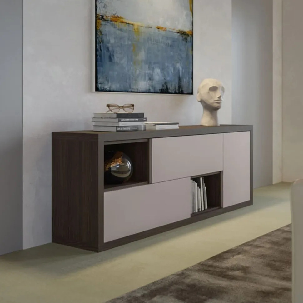 Madia 1 anta e 2 cassetti Vas linea Contact disponibile in 30 colori