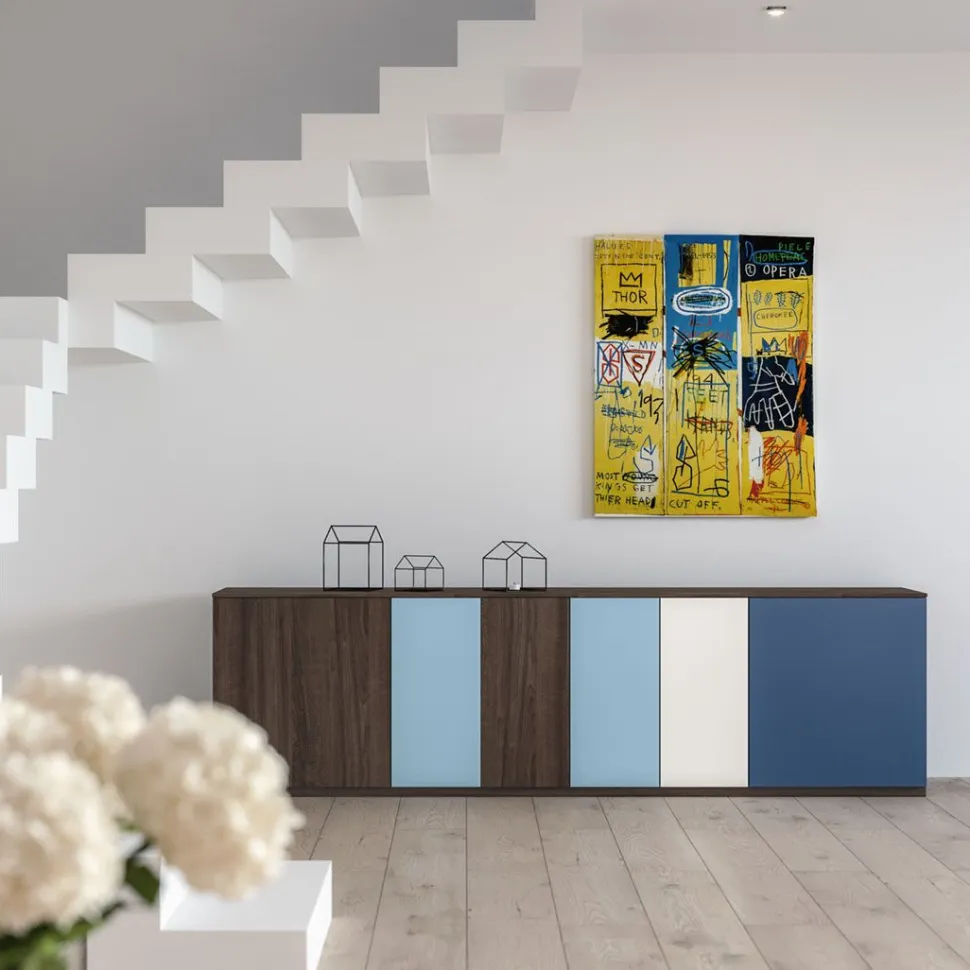 Madia 4 ante Color linea Contact disponibile in 30 colori