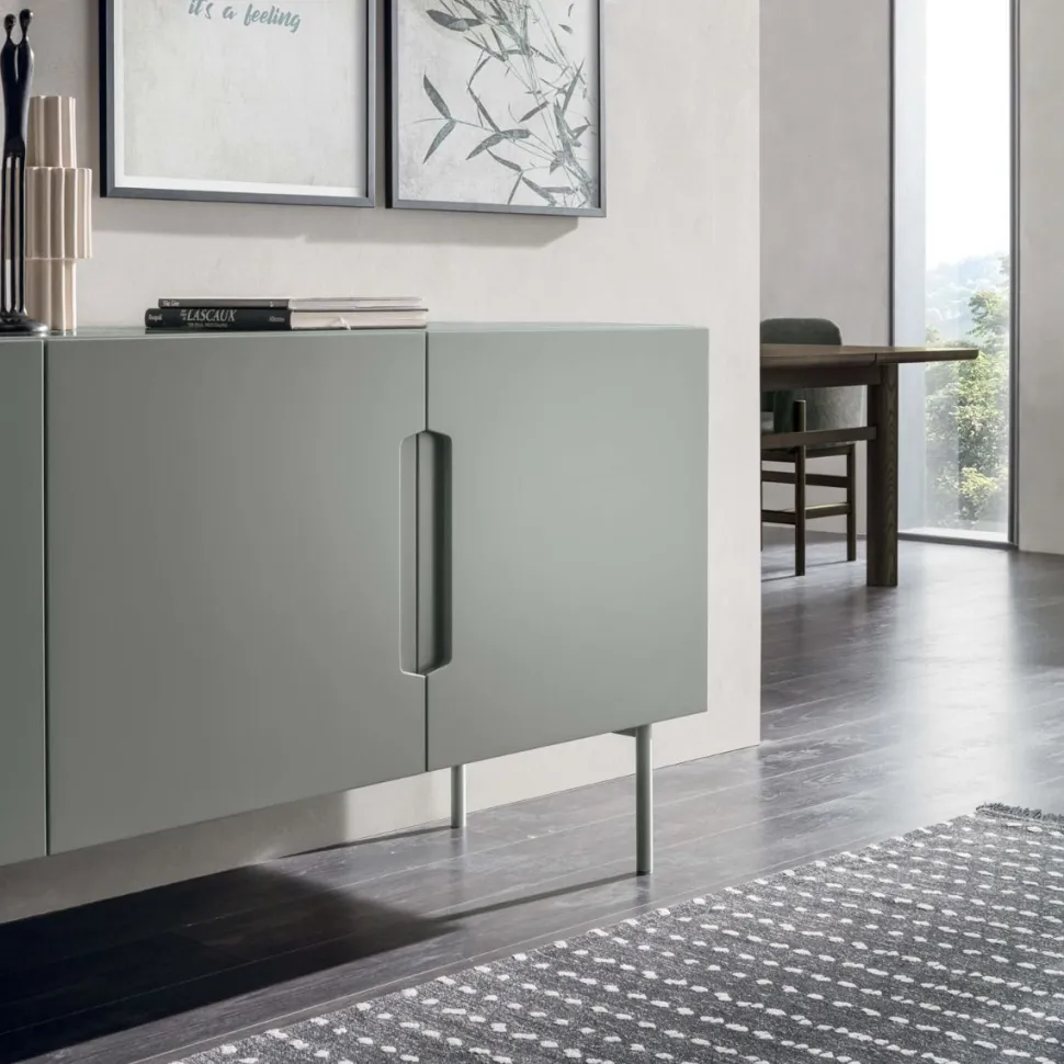 Madia 4 ante con maniglia a incasso Montgomery linea Nais disponibile in vari colori