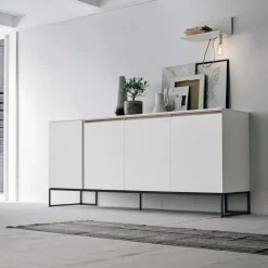Madia 4 ante con maniglia a incasso Regolo linea Nais disponibile in vari colori