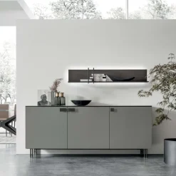 Madia 3 ante con piedini in metallo Basilea linea Nais disponibile in 8 misure e vari colori