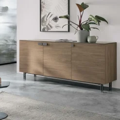 Madia 3 ante con piedini in metallo Basilea linea Nais disponibile in 8 misure e vari colori
