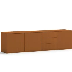 Madia 3 ante e 3 cassetti con frontali cannetè linea Contact disponibile in 30 colori
