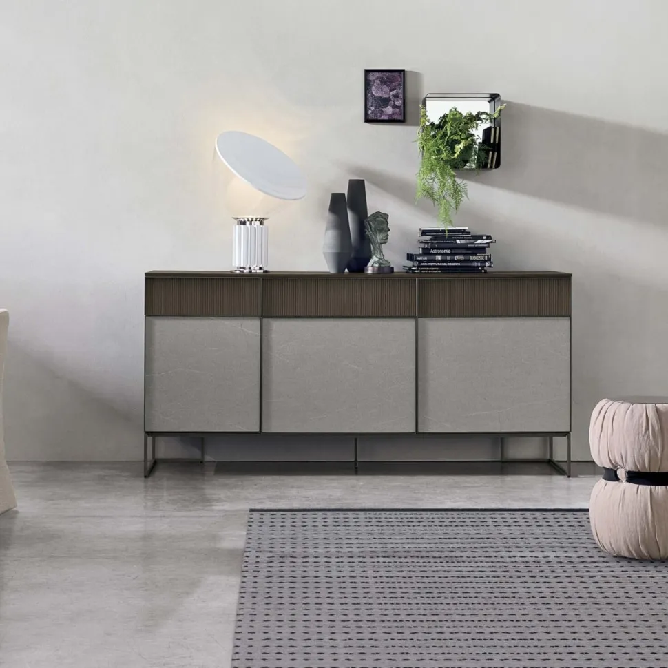 Madia 3 ante e 3 cassetti disponibile in 3 misure con Grafica e colori personalizzabili