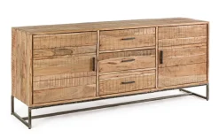 Madia 2 ante e 3 cassetti Elmer in legno d'acacia disponibile in 2 misure