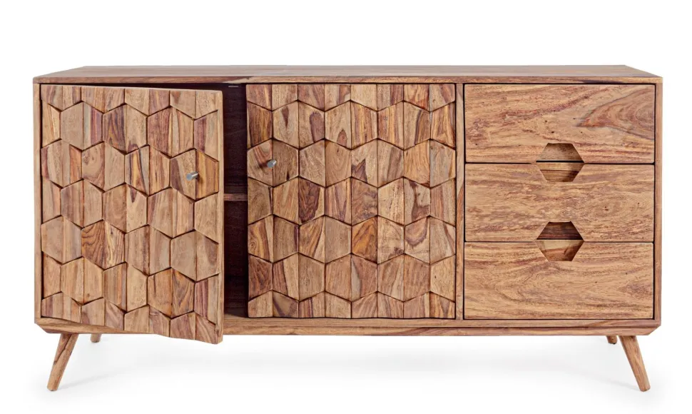 Madia 2 ante e 3 cassetti Kant in legno Sheesham