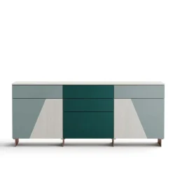 Madia 2 ante e 5 cassetti Plus linea Contact disponibile in 30 colori