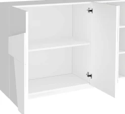 Madia 2 ante e 3 vani linea Rombo in finitura Bianco Lucido