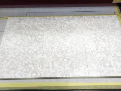 Madia 3 ante linea Clear Fancy in Bianco Opaco serigrafata FLOWER