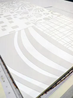 Madia 3 ante linea Clear Fancy in Bianco Opaco serigrafata INDIA