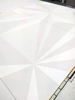Madia 3 ante linea Clear Fancy in Bianco Opaco serigrafata PRISMA