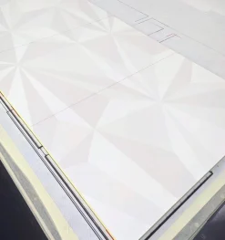 Madia 3 ante linea Clear Fancy in Bianco Opaco serigrafata PRISMA
