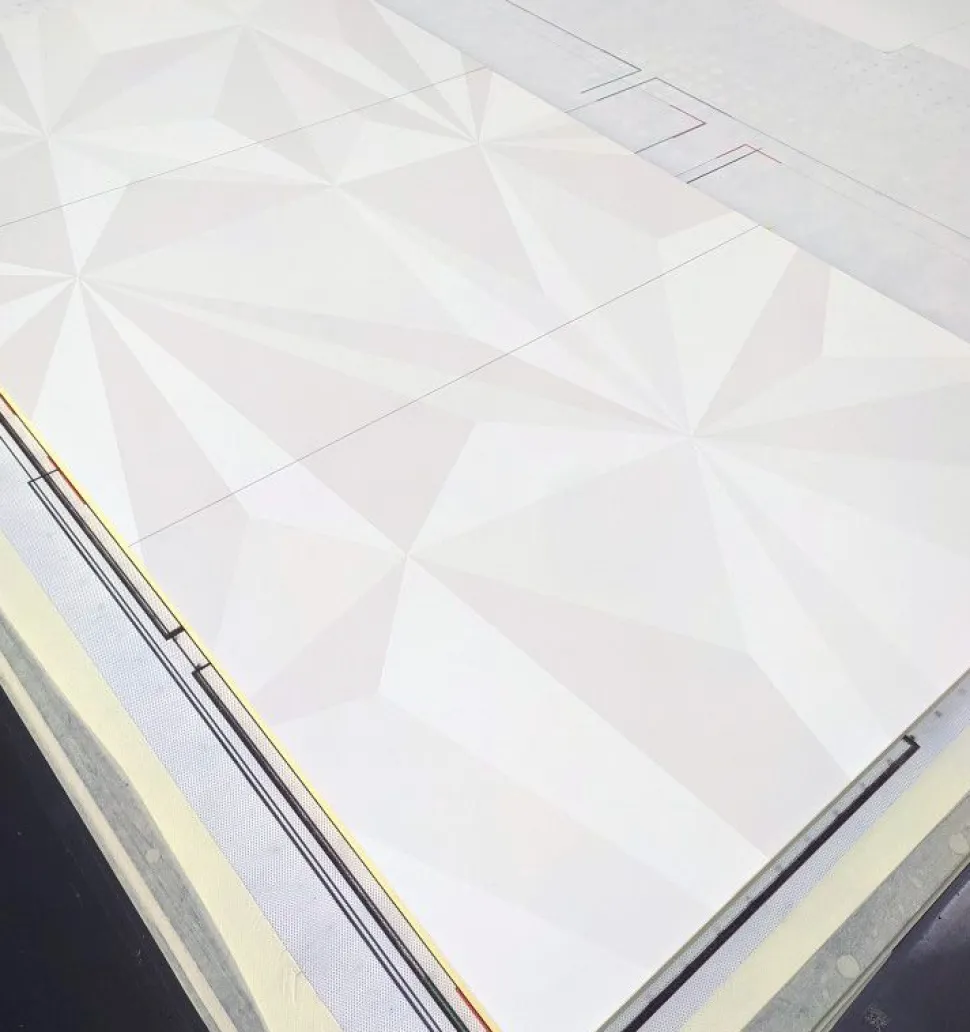 Madia 3 ante linea Clear Fancy in Bianco Opaco serigrafata PRISMA