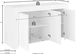 Madia 3 ante linea Clear in Bianco Opaco