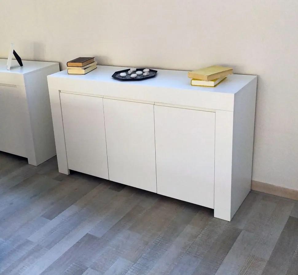 Madia 3 ante linea Clear in Bianco Opaco