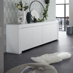 Madia 4 ante linea Clear in Bianco Opaco