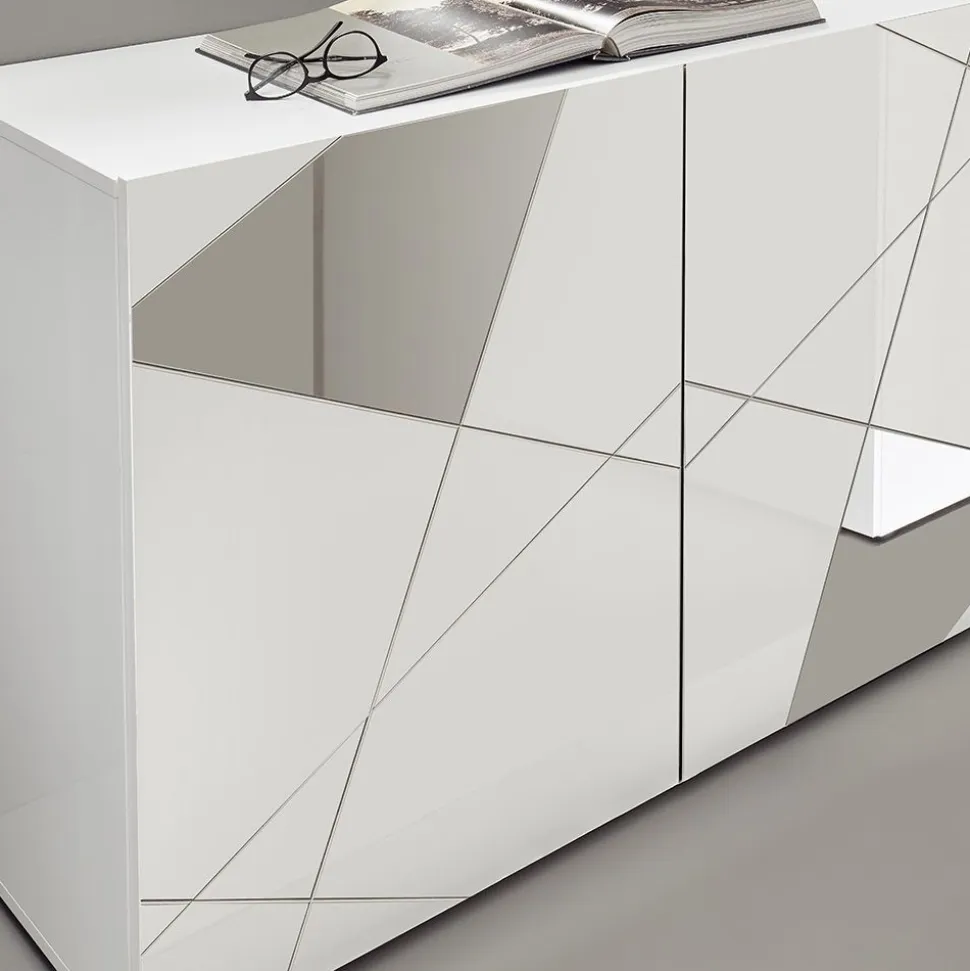 Madia 4 ante linea Gamma in Bianco Lucido