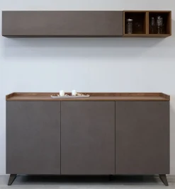 Madia 3 ante linea Oscar in finitura Rovere Mercure e Bronzo