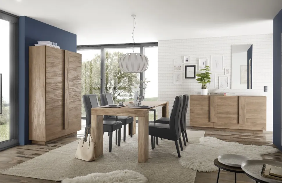 Madia 3 ante linea Sax in finitura Rovere Mercure