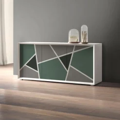 Madia 3 ante linea Tilt personalizzata con motivo geometrico colorato