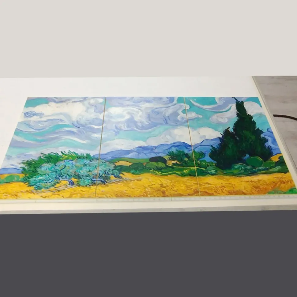 Madia 3 ante Tilt "Campo di grano con cipressi, Vincent van Gogh" linea ARTE