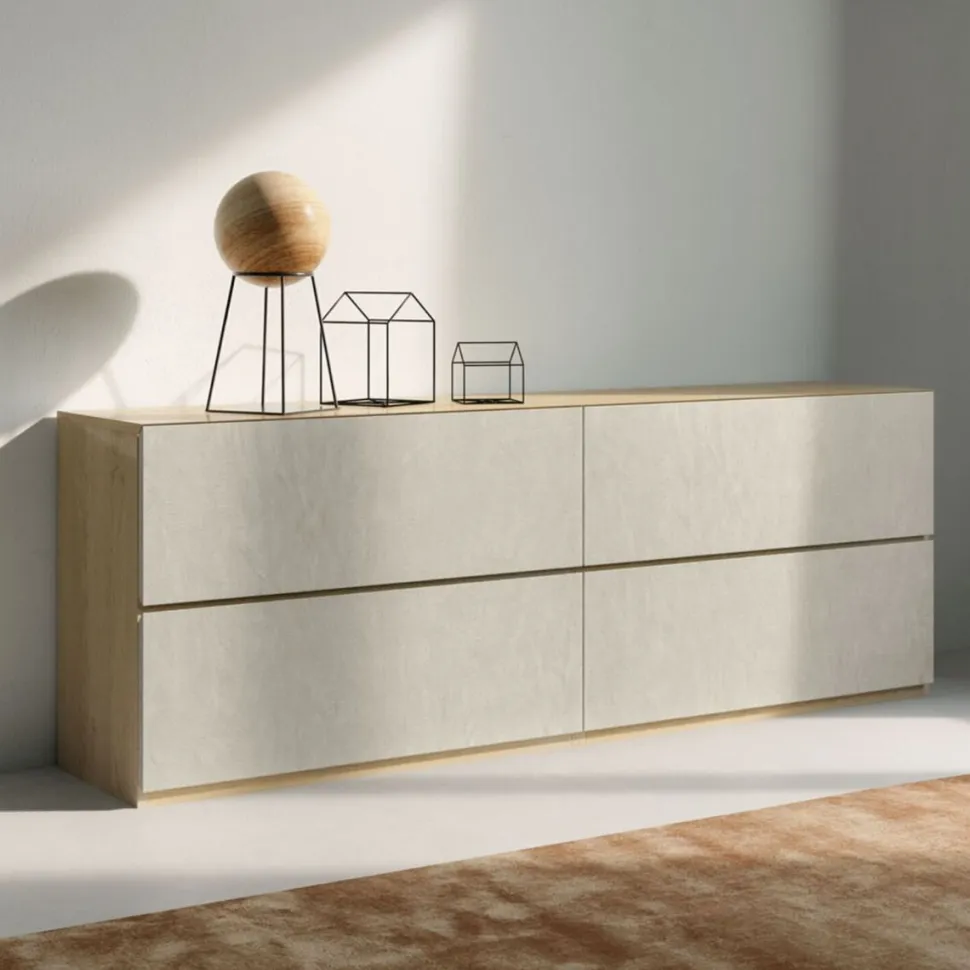 Madia 4 cassetti Evan linea Contact disponibile in 30 colori