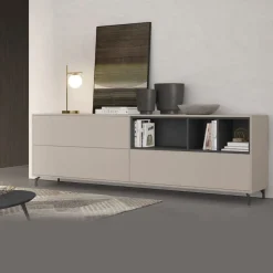 Madia con anta ribalta e due cassettoni linea Cosmo disponibile in vari colori