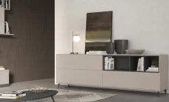 Madia con anta ribalta e due cassettoni linea Cosmo disponibile in vari colori