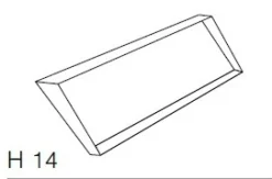 Madia di Design a 3 ante con inserto geometrico in vetro marmo senza maniglia Personalizzabile