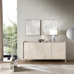 Madia di Design a 3 ante senza maniglie Finiture e Basamenti Personalizzabili