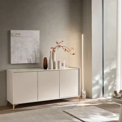 Madia di Design a 3 ante senza maniglie Finiture e Basamenti Personalizzabili