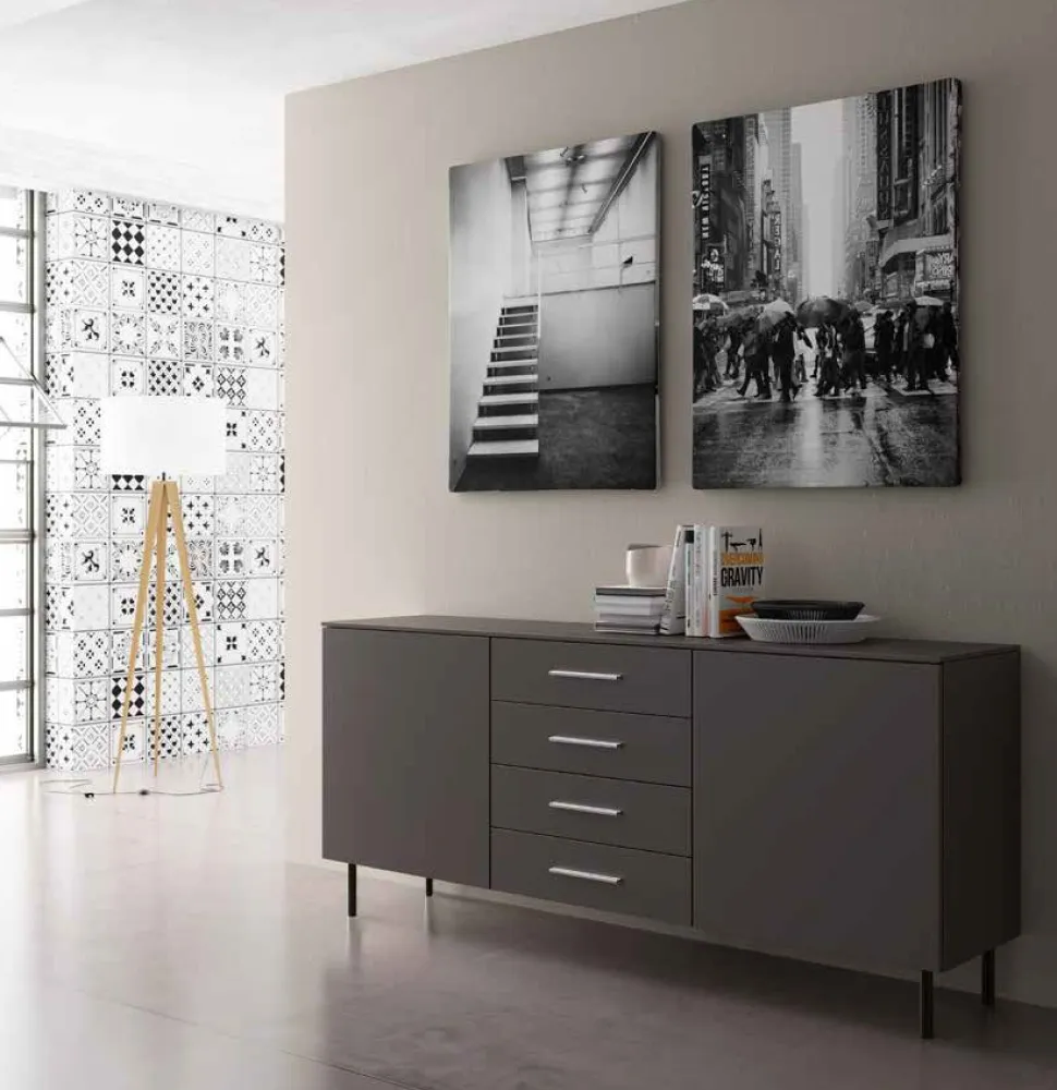Madia Iacopo 2 e 4 cassetti ante Laccate OPACO disponibile in 30 colori