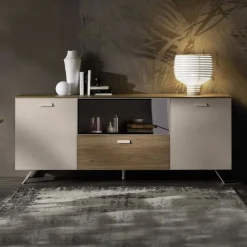 Madia Kiro linea Domino in Cachemire e Noce Naturale