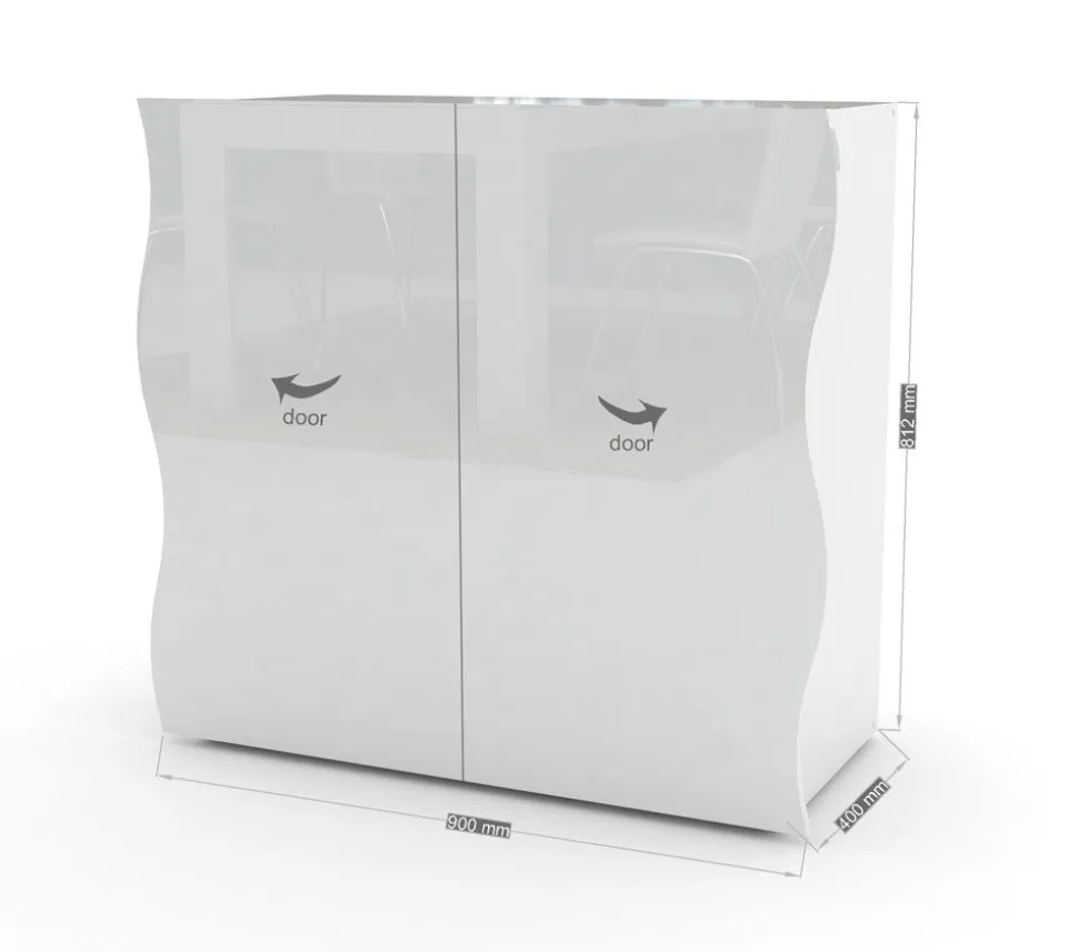 Madia linea Mia 2 ante con serigrafia a righe