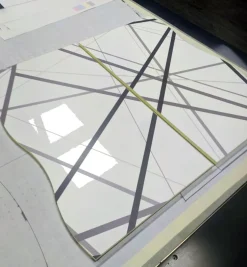 Madia linea Mia 2 ante con serigrafia a righe