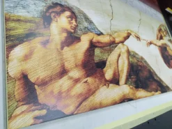 Madia Michelangelo Linea Fancy finitura Bianco lucido con Serigrafia