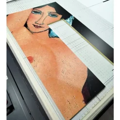 Madia Mirò bianco con grafica Modigliani