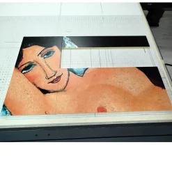 Madia Mirò bianco con grafica Modigliani