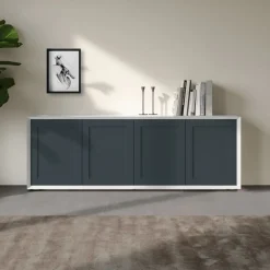 Madia Moderna a 4 Ante Linea Tilt Classic (Colori Personalizzabili e Piedini in Ferro)