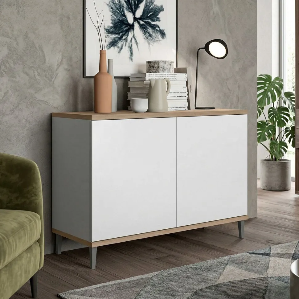 Madia Moderna 2 Ante Cloe A con Piedini – Personalizzabile in 15 Colori