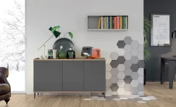 Madia moderna 3 ante Cloe A con piedini 15 colorazioni