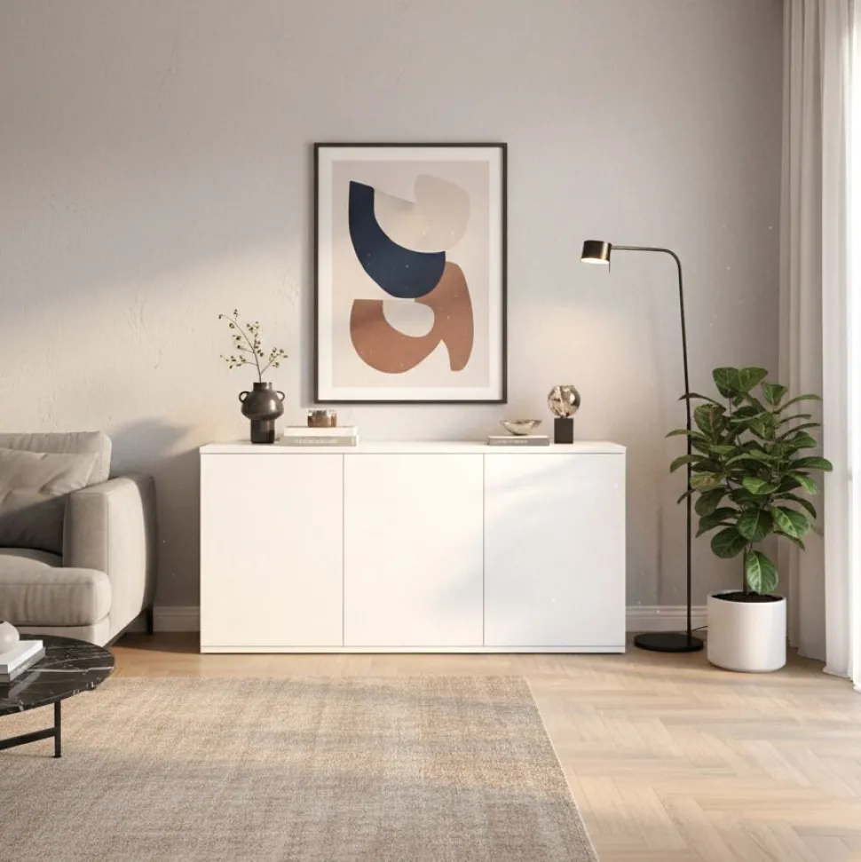 Madia moderna 3 ante Cloe Bianco opaco 15 colorazioni