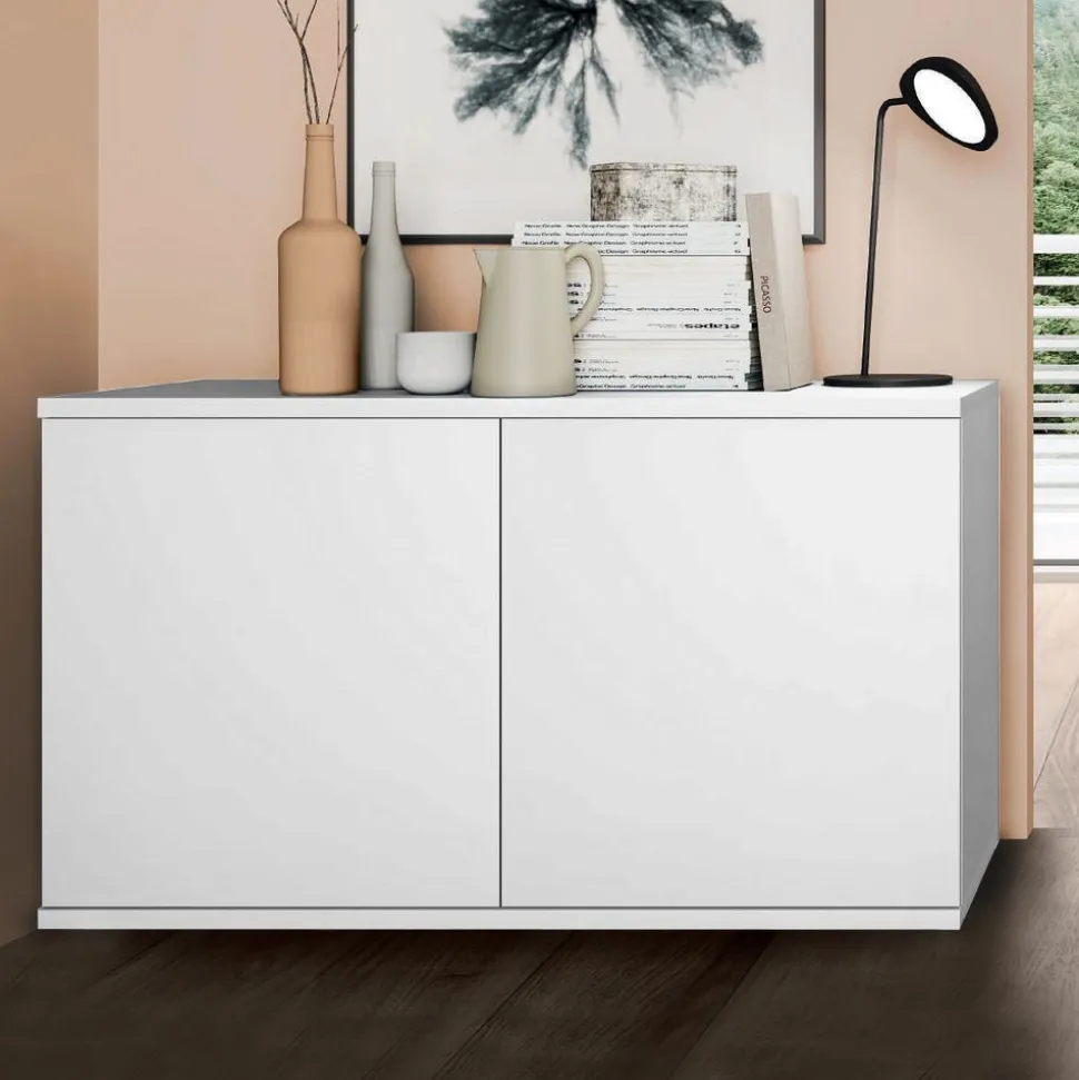 Madia moderna 2 ante Cloe Bianco Opaco 15 colorazioni