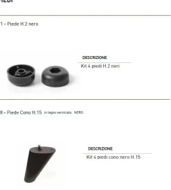 Madia moderna 2 ante e 2 cassetti Olmo e Moka senza maniglie disponibile in vari colori