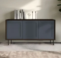 Madia moderna Bianco opaco 3 ante senza maniglia linea Tilt CLASSIC