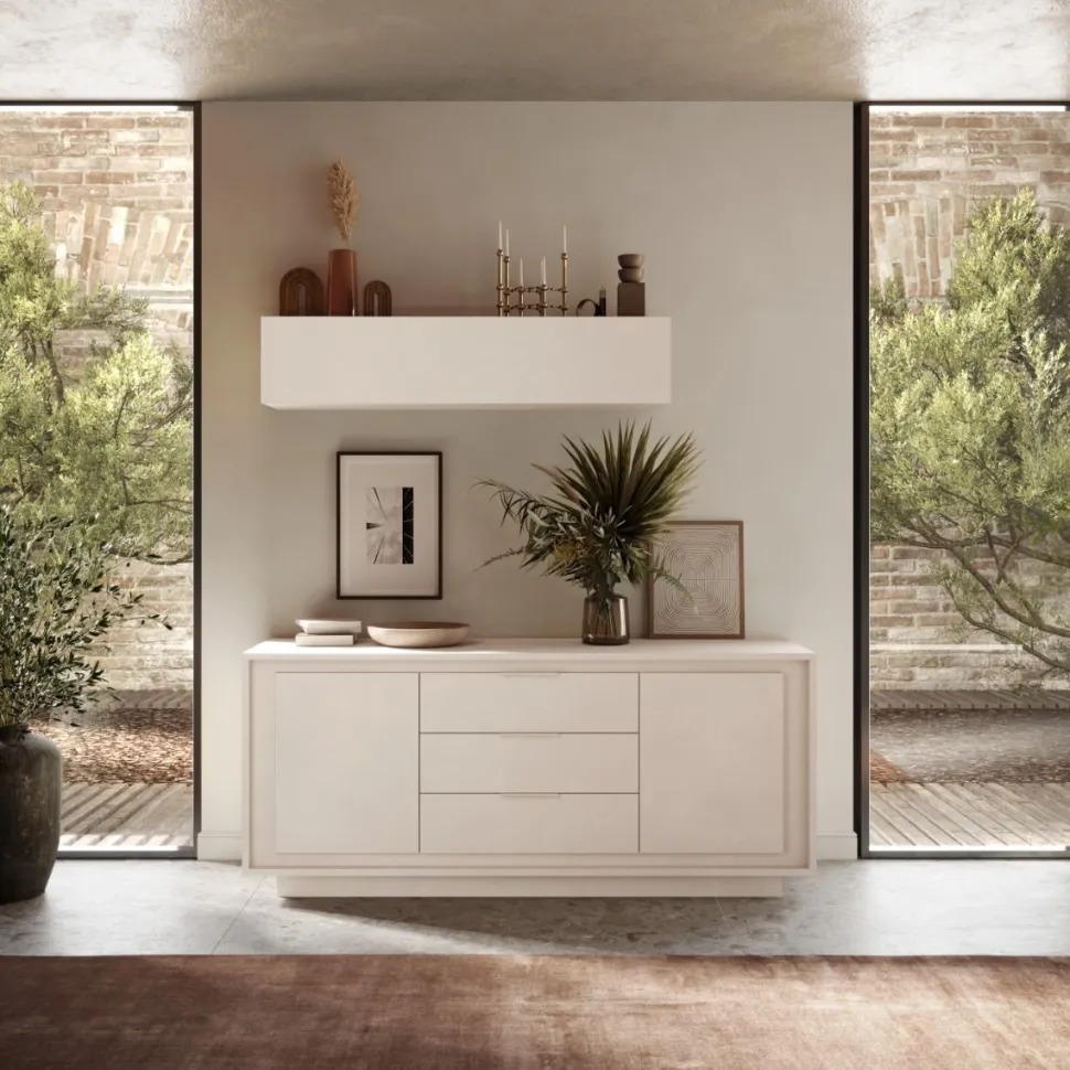 Madia moderna Cashmere 2 ante battenti e 3 cassetti linea Eos