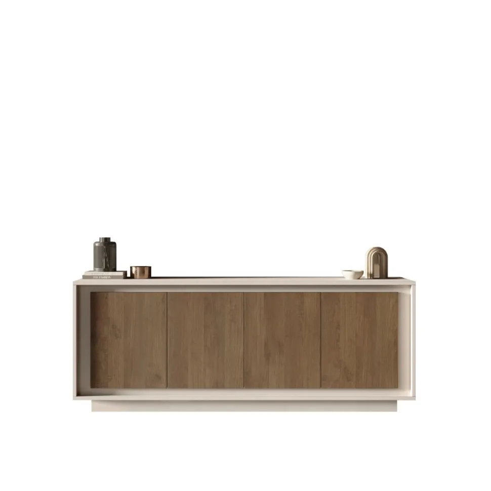Madia moderna Cashmere e Rovere Mercure 4 ante battenti linea Eos